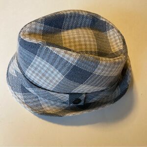 Levi’s Fedora Hat wool blend Gray black plaid mens S/M